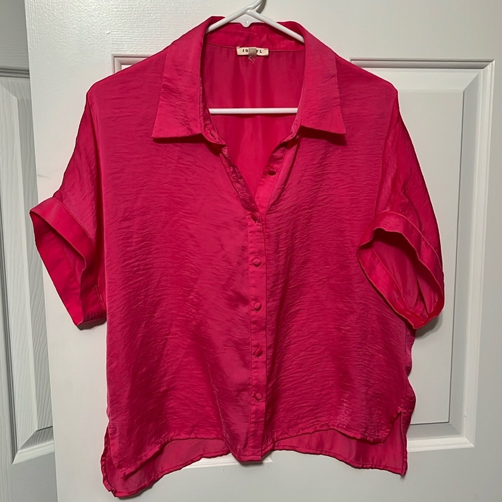 Crop Pink Short Sleeve Top